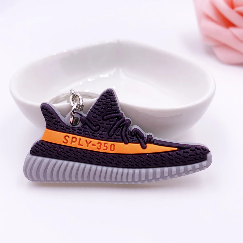 Мини Силиконовый SPLY-350 V2 брелок в форме обуви Off White Женщины Мужчины Дети брелок подарок Porte Clef брелок-кроссовок для ключей