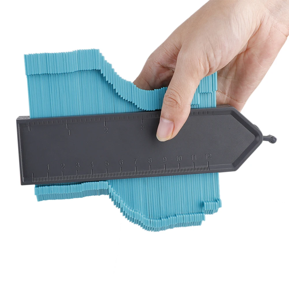 

ABS Contour Gauge Duplicator 5 Inch Self-Locking Contour Profile Gauge Tiling Laminate Tiles Edge Shaping Wood Measure Ruler