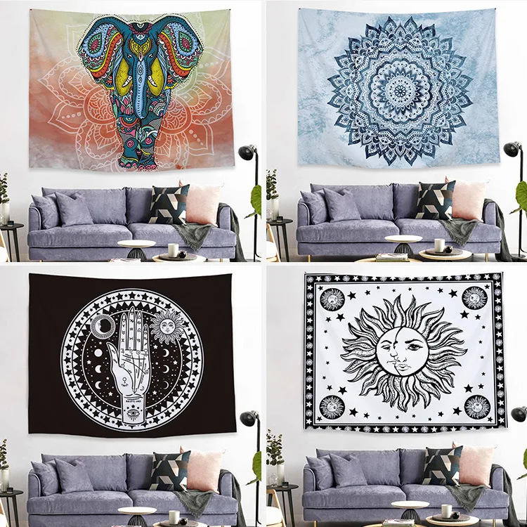 Indian Mandala Tapestry Wall Hanging Sandy Beach Throw Rug Blanket Camping Tent Travel Mattress Sleeping Pad Mandala Tapestry