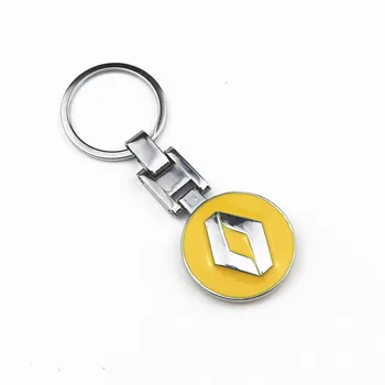 

3D Metal Car Key Ring Keychain Key Holder Logo Auto Car Fashion Accessories for Renault Megane Clio Duster Key Ring Car Styling