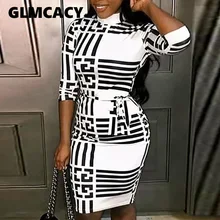 Для женщин полосатые Colorblock(цветовой блок), вставкой облегающее платье с коротким рукавом с высоким, плотно облегающим шею воротником облегающее платье элегантное, миди вечерние Платья
