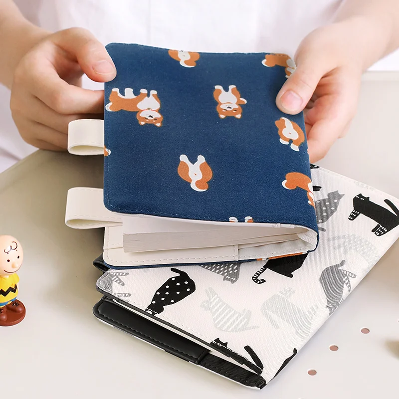 

NOTE FOR AKITA Kawaii Cloth Journal Cover For Standard A5/A6 Fitted Paper Book 2021 New DIY Diary Planner Supplies