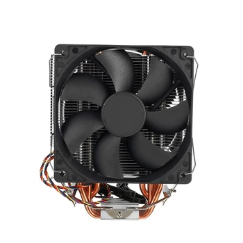 

CPU Cooler 12Cm Fan 6 Copper Heatpipes 4Pin Radiator Dual Fan Cooling Cooler for LGa 1150/1151/1155/1156/1366/775/2011 AMD