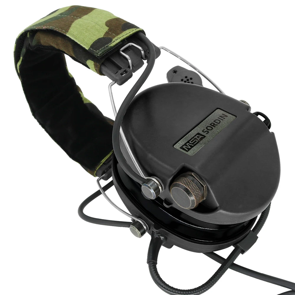 Sordin Tactical Headset Hunting Earphone Airsoft Military Standard Headset Noise Canceling Earphone Shooting Headphone BK
