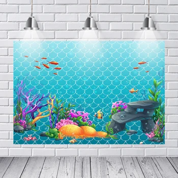 

Underwater World Photography Newborn Baby Studio Background for Children Birthday Party Photo Booth Props Photography Backdrops