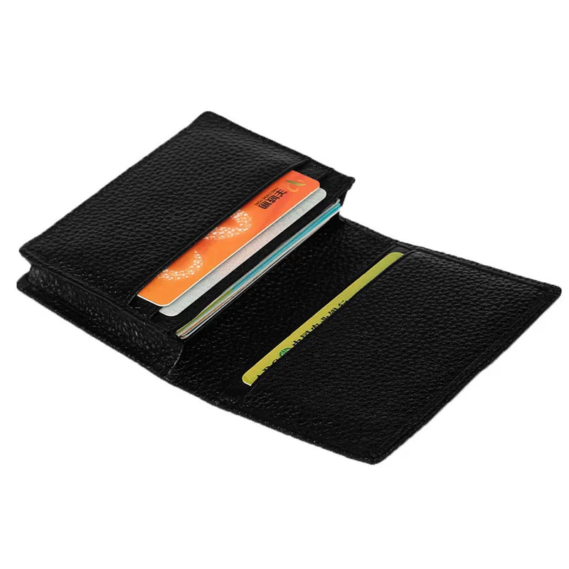 

Wholesale Customizable Creative Wallet Card Holder Card Bit More Cowhide Large-Volume Card Case Promotional Genuine Leather Name