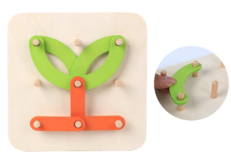 Wooden Puzzle Toys Children Wooden Toys Geometric Shape Column SetBaby Imagination Educational Toys