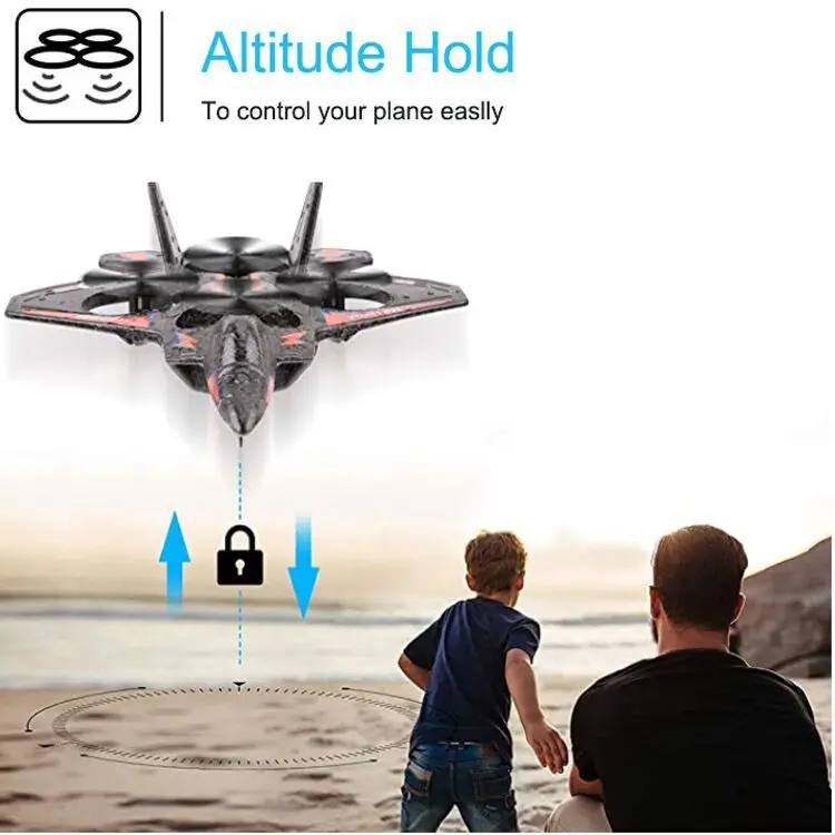 2022 Upgraded Version Phantom RC Airplane Fixed Wing Drone Model Aircraft  Electric RTF EPP Foam Phantom Remote Control Fighter Quadcopter Glider  Plane Aircraf 