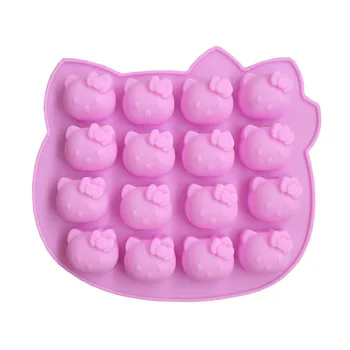 

16 Cavities KT Cat Silicone Chocolate Mold Super Cute Fondant Cake Chocolate Mold Baking Tools