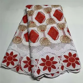 

Embroidery Rectangle Stones Swiss Water Soluble Lace Fabric 5 Yards 2020 High Quality French Tissu Wedding Party Dress Material