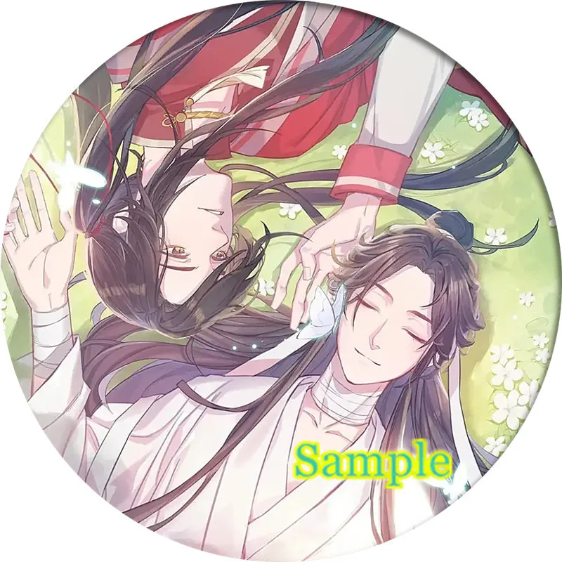 Cartoon tian guan ci fu Hua Cheng Xie Lian Cosplay Badge Brooch Pin Anime Accessories For Clothes Backpack Decoration gift