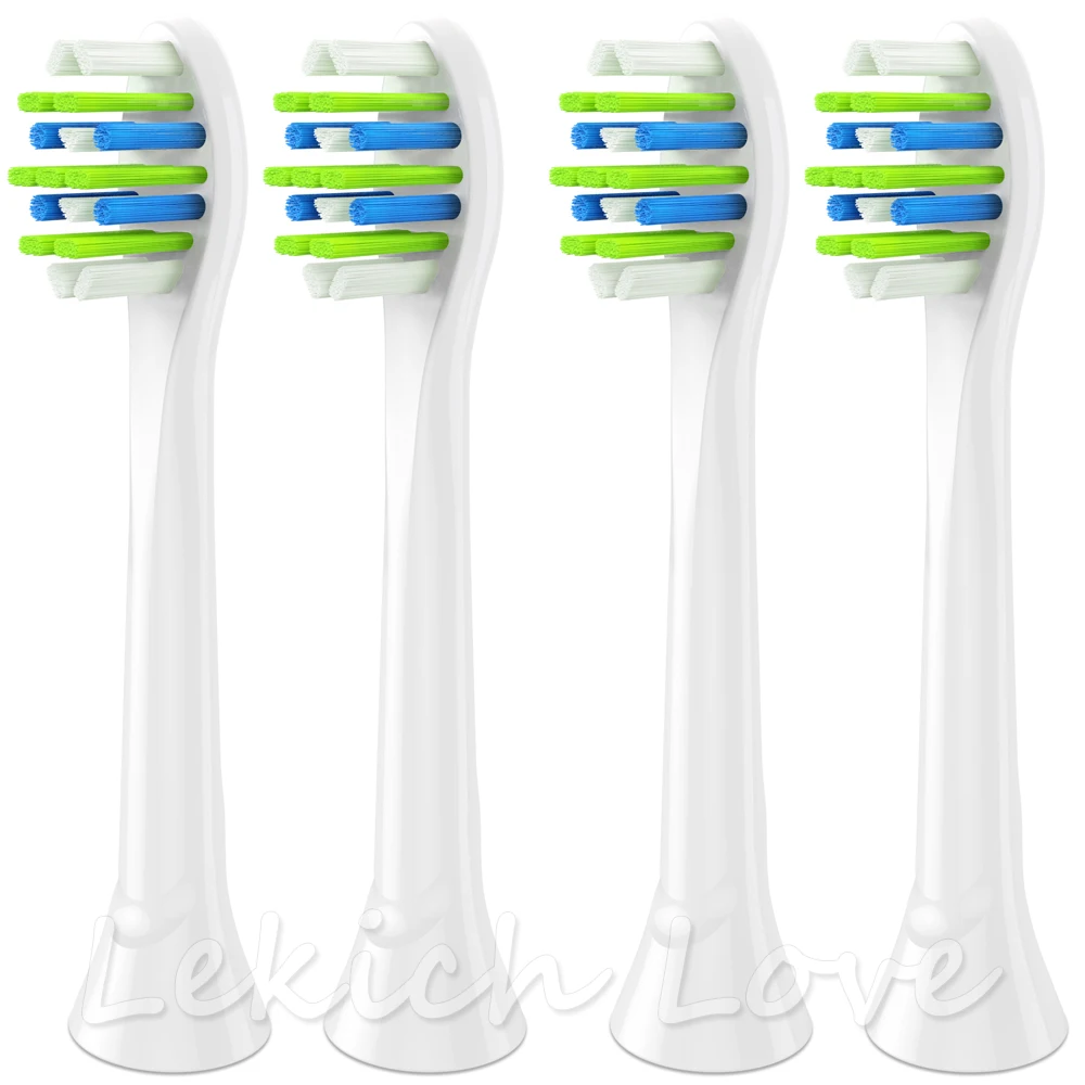 4 шт Насадки для зубных щеток, совместимые с насадками-щетками Philips Sonicare, подходят для 2 серий, 3 серий для здоровья десен, Diamondwhite