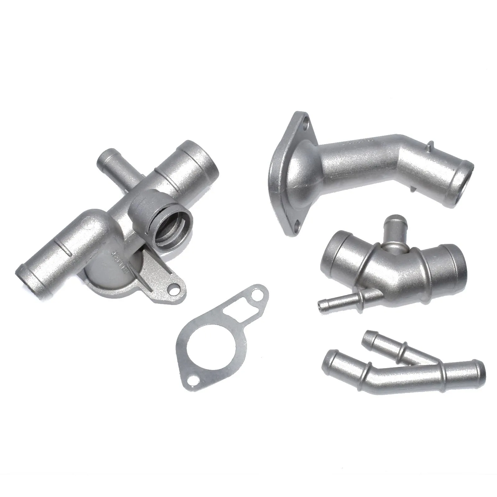 Aluminum Thermostat Radiator Water Outlet Hose Connector Coolant Flange Pipe For Audi VW Seat Skoda 1.8L 1.8T 06A121133J