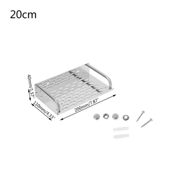 

1 Piece Wall Mounted Storage Rack Single Layer Stainless Steel Kitchen Bathroom Shelf Bathroom Shelves