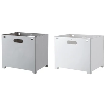 

Foldable Storage Basket Plastic Sundries Underwear Toy Storage Box Cosmetic Book Organizer Stationery Container Laundry Basket