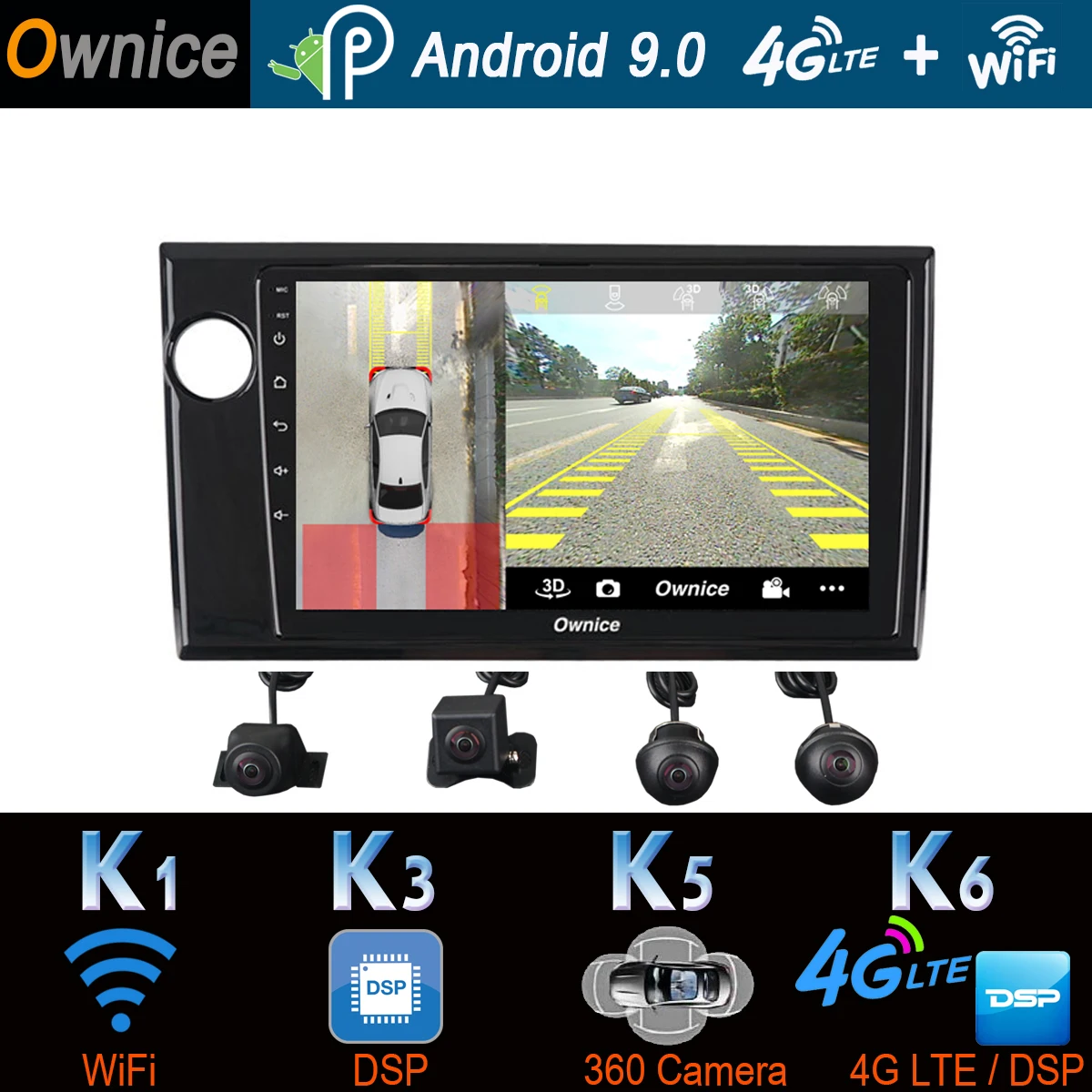 1 Din 360 ° камера 4G+ 64G Android 9,0 Автомобильный мультимедийный радио gps SPDIF DSP Авто CarPlay видео для Honda BRV BR-V- LHD RHD