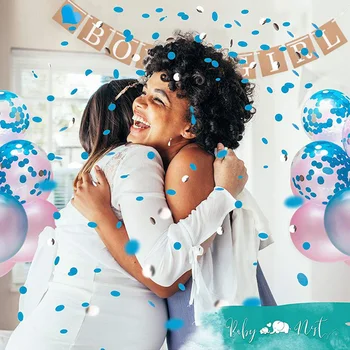 

Balloon Banner Decorations Baby Reusable Confetti Pregnancy Party Photo Props Supplies Baby Shower Gender Reveal Kit Accessories