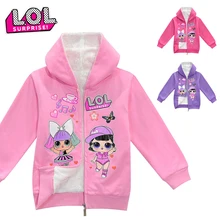 LOL Surprise Dolls/Детская Вельветовая теплая хлопковая куртка для девочек; утепленная Детская куртка; толстовка для девочек; 2B37