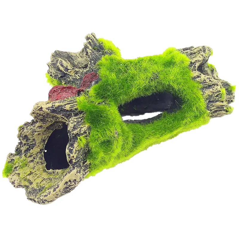 2 Style Aquarium Decorative Resin Fish Play Tree Cave Decoration Mountain View Tank Ornament Rock | Дом и сад