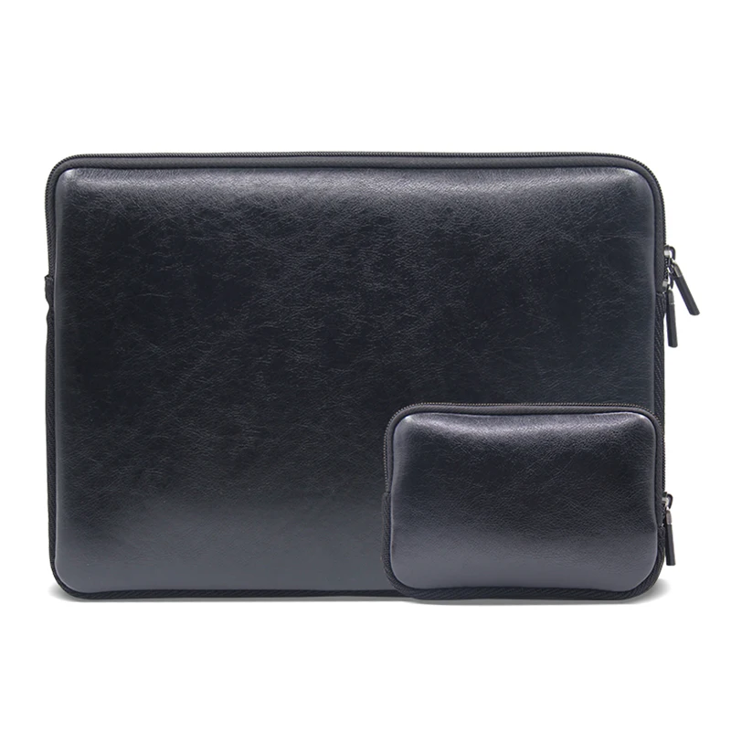 Кожаный чехол для ноутбука 1" 15" Портативный бизнес-чехол для ноутбука с небольшой сумкой для MacBook/lenovo/Asus