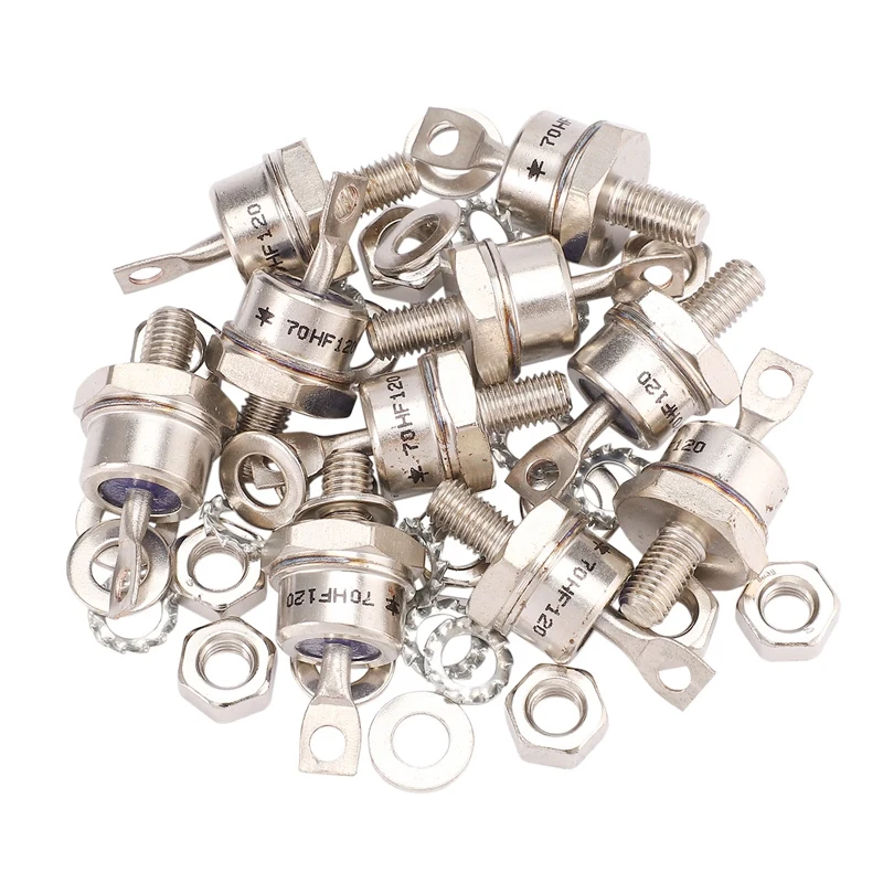

10Pcs Rotating Diode for 70HF120 Generator IR Inlet Type Spiral Rectifier Diode