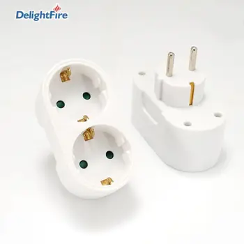 

16A Power Adapter Expansion Plug EU Germany Type Socket EU Standard 250V 1 to 2 Way German Plug Wireless Extended Socket CE