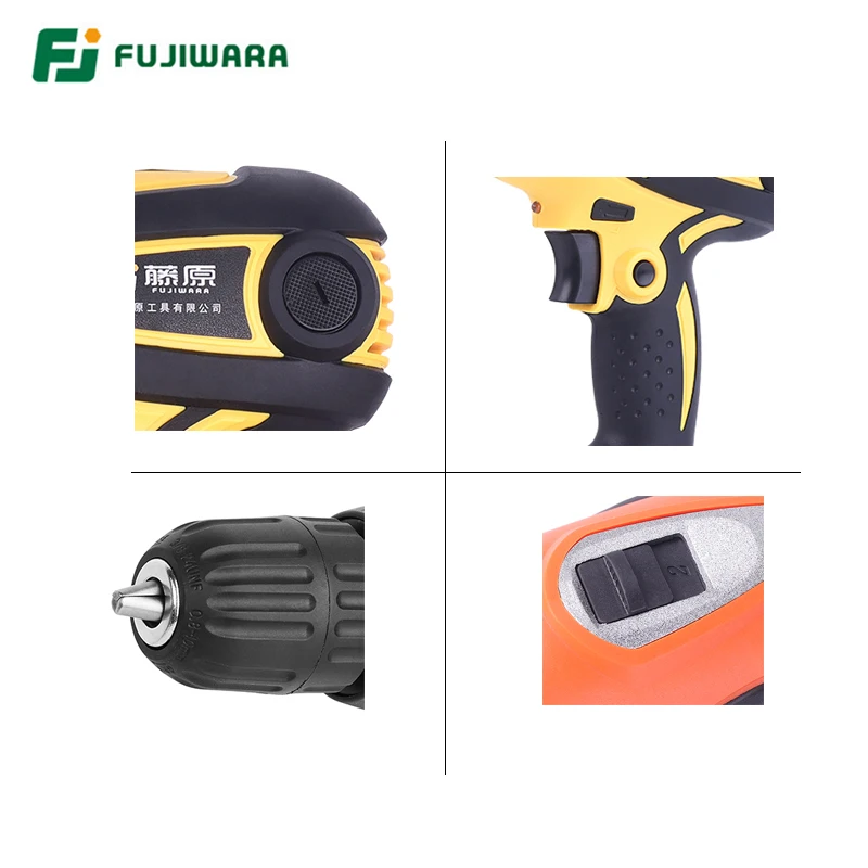 FUJIWARA 350-420 Вт электрическая шуруповерт Мощная ударная дрель 220 В-240 в винтовой ключ 19 скоростей регулируемый