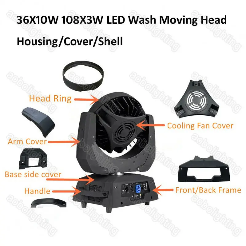 Zoom Wash движущаяся головка светодиод 36*10 Вт моющийся движущийся корпус 108x3