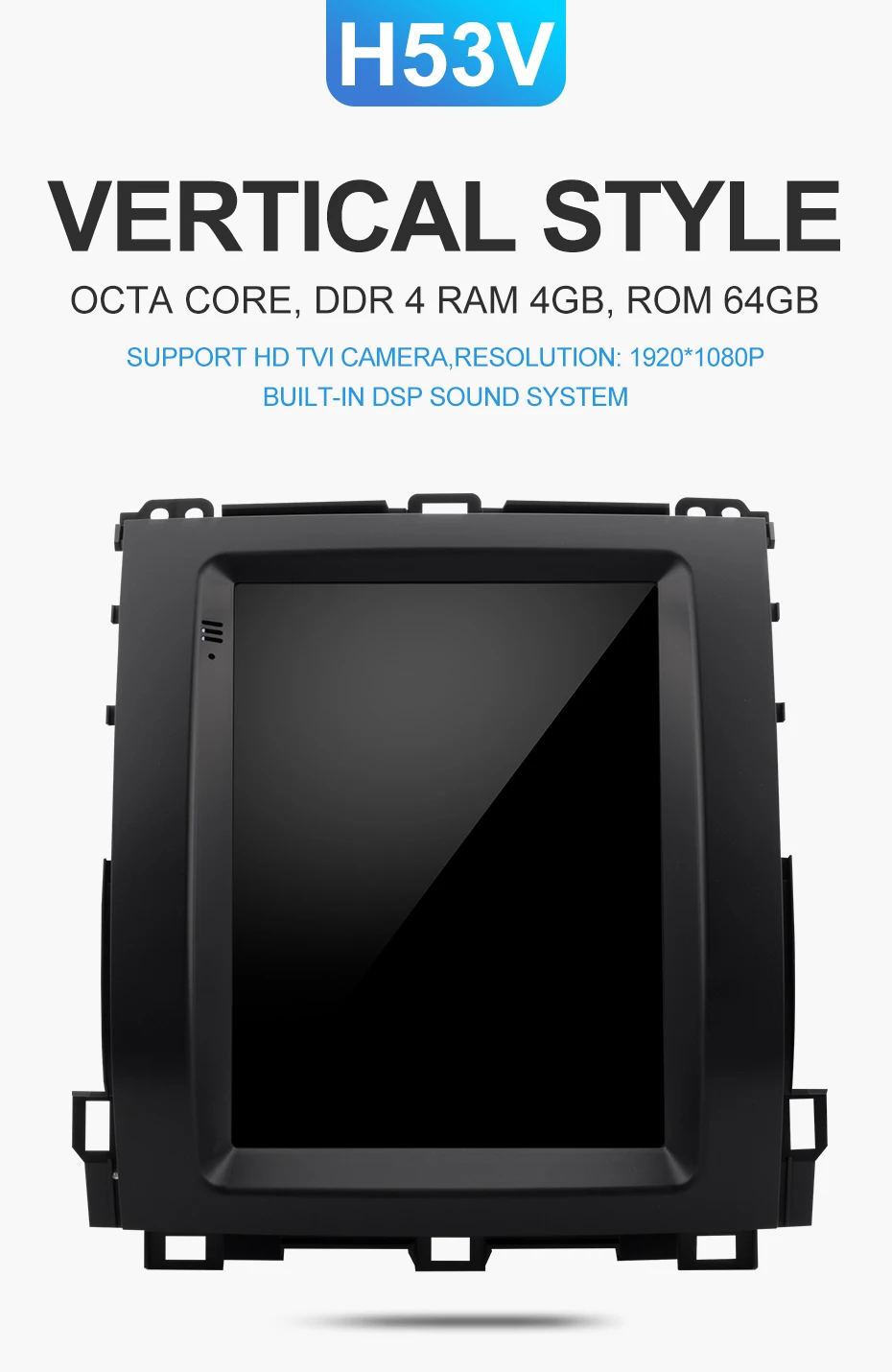 Discount Isudar H53 Vertical 1 Din Android Auto Radio For Toyota/Prado 120 2004-2009 GPS Car Multimedia RAM 4G ROM 64G FM For Telsa Model 2