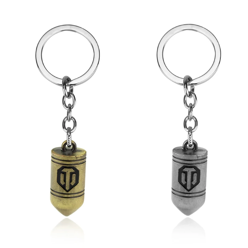 

Game World of Tanks WOT Metal Key chain bullet Pendent For Men's Gift Key Chain Key Ring hot sale 1pc