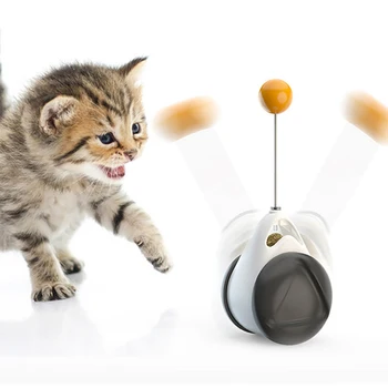 

Cat Interactive Toy Cat Ball Toys Tumbler Toys IQ Training Ball Build-in Catnip Teasing Pet Toys Indoor Cats