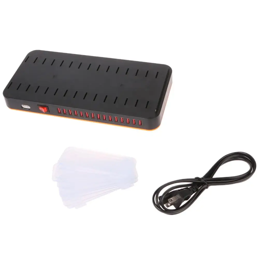 

AU Plug Brand New and High Quality 80W 15-Port Adjustable Dividers USB Charger Station Dock Multi Devices Hub Stand