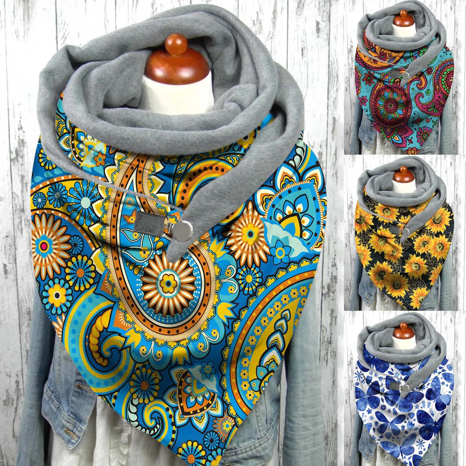 

Winter Women Cotton Warm Scarf Cashew Flower Butterfly Printed Scarves New Fashion Multi-Purpose Shawl Soft Wrap аѬ женский q5