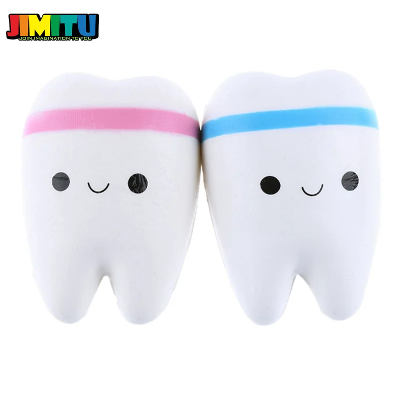 JIMITU 11 см, новинка, игрушка, мягкий зуб, медленно поднимающийся, Kawaii, мягкий, сжимающий, милые игрушки, подарок для детей