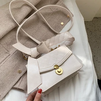 

Elegant Female Bow Tote bag 2020 Fashion New High quality PU Leather Women's Designer Handbag Lock Shoulder Messenger Bag