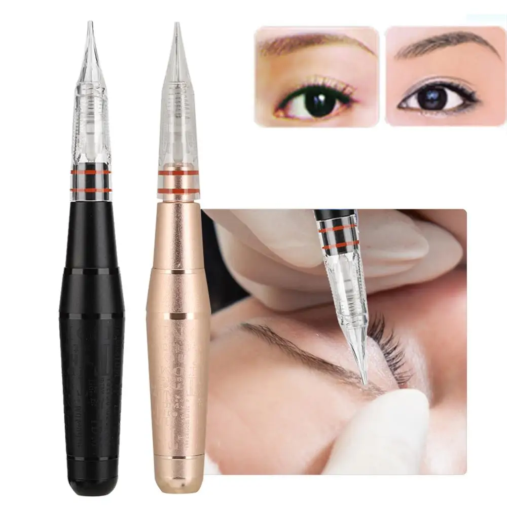 

2Color Electric Microblading Semi-Permanent Eyebrow Pencil Tattoo Machine Meilu Line Pattern Lip Tattoo Machine US Plug 100-240V