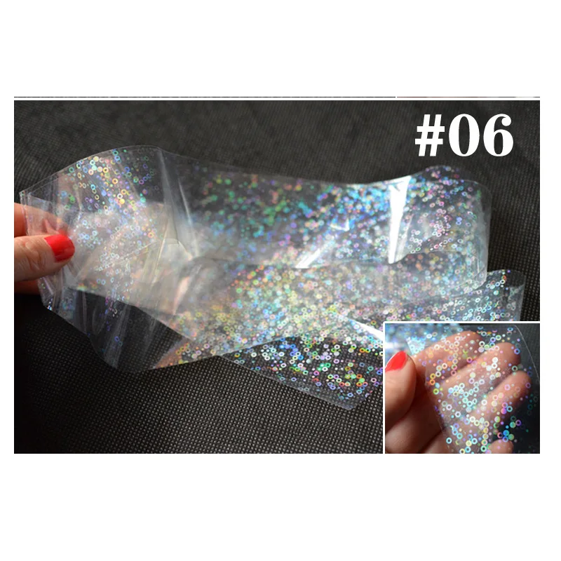 4 см* 120 см красочные прозрачные наклейки для ногтей звезда Аврора Лазерная цветная целлофановая бумага весь объем