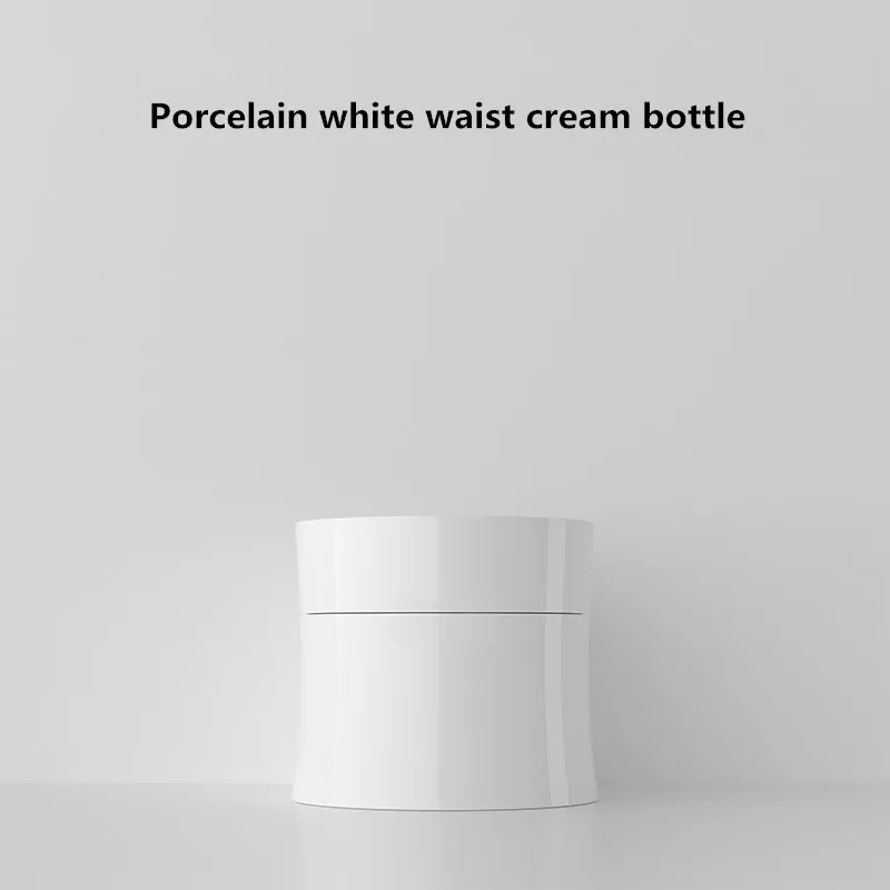 

[12 pcs] 15g/30/50g Porcelain White Tight Waist Container Empty Travel PP Facial Cream Jar Cosmetic Plastic Box Refillabottle