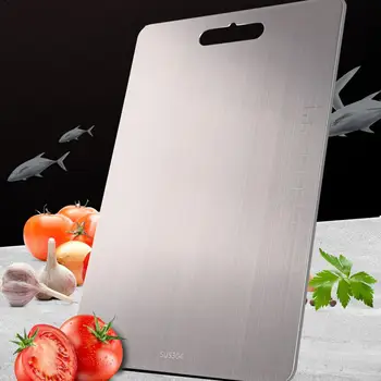 

SUS 304 Stainless Steel Cutting Board Without Rust Cutting Board With Scale Meat Vegetables And Fruit Cutting Board