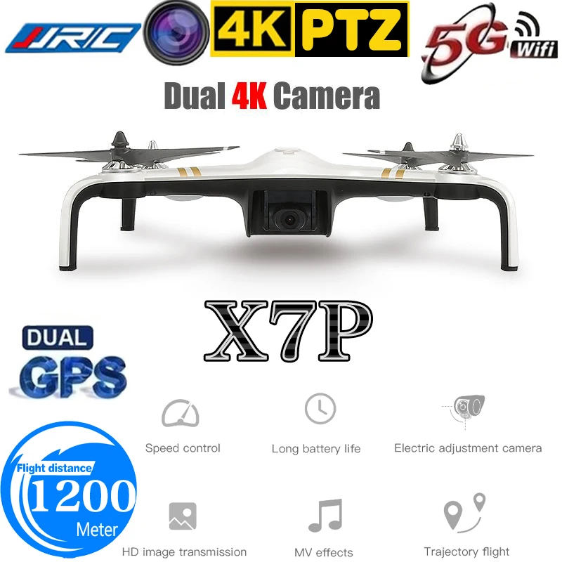 

X7p Gps Drone with 5g 4k Camera Hd 1200 Meters Control Distance Professional Quadcopter Long Flight Time Fpv Rc Toys