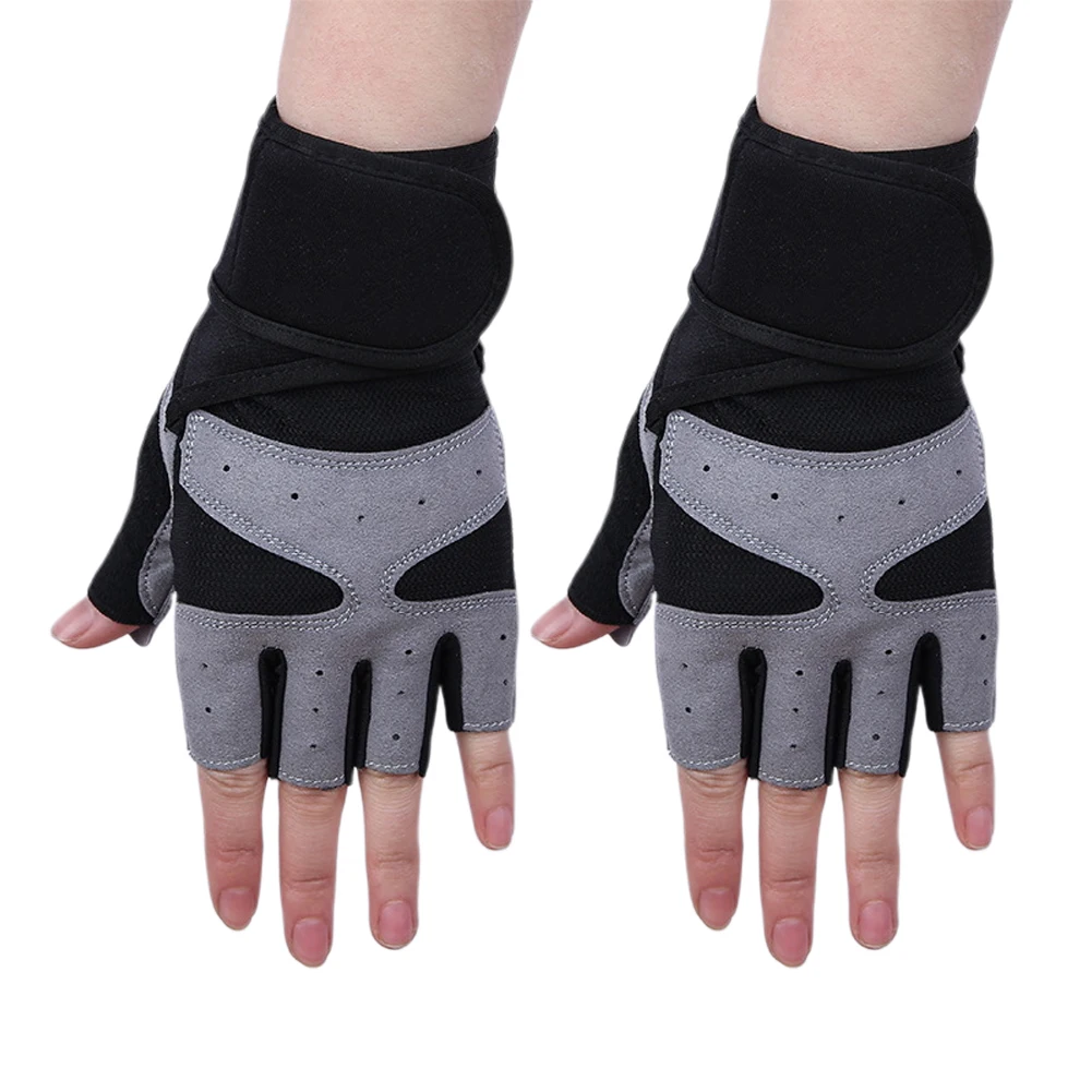 

1 Pair Cycling Gloves Outdoor Breathable Anti Slip Sports Pad Bicycle Riding Shockproof Breathable Half Finger Protective