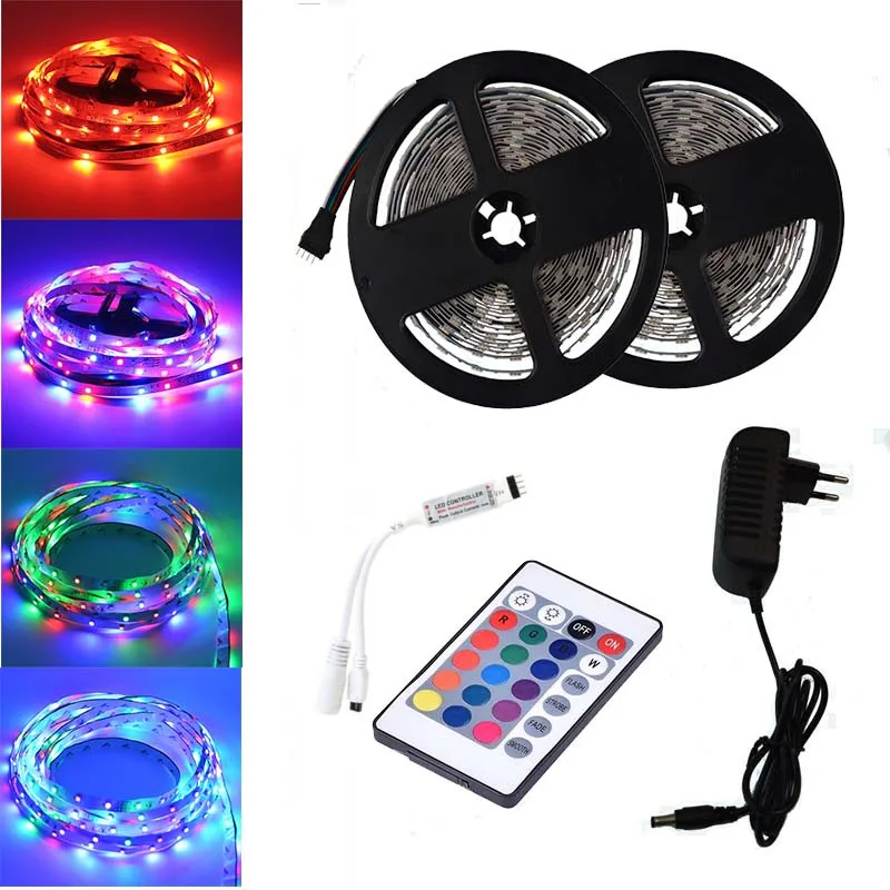 5 м 10 Светодиодная лента RGB светильник SMD 2835 DC12V 60 светодиодов/м