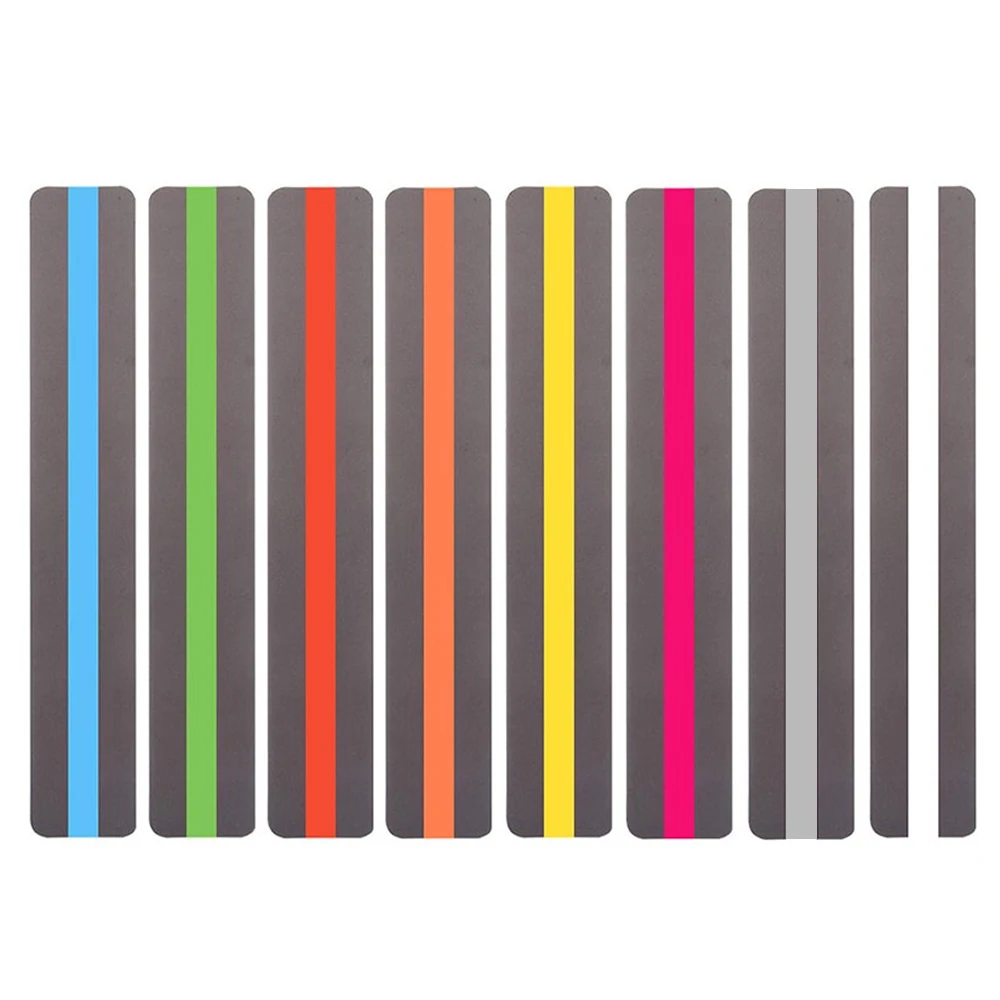 8 Pieces Reading Guide Strips Highlighter Colored Overlays Bookmark for Student Teacher Dyslexia People Cute Paper Book Marker afbeelding