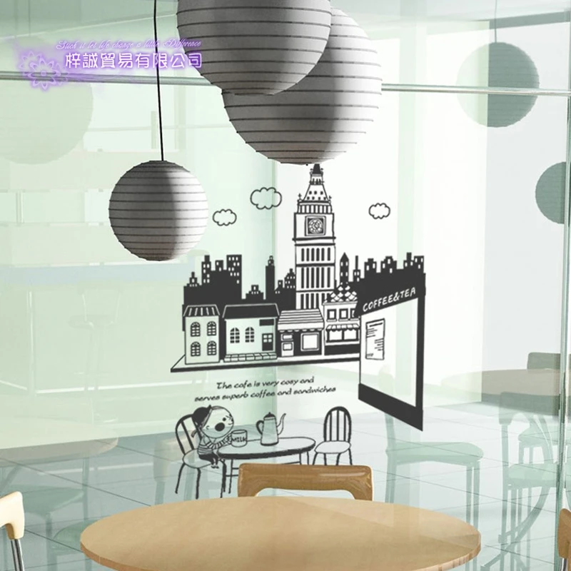 

Coffee Shop Sticker Bean Milk Tea Decal Cup Poster Vinyl Art Wall Decor Mural Decoration Break Bread Cafe Glass Decals