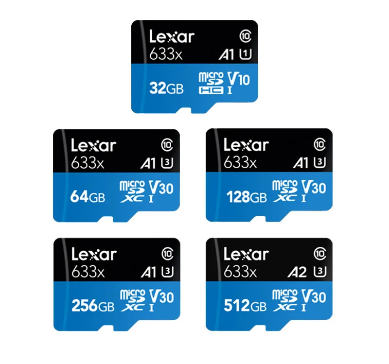 Lexar 100 МБ/с./с 512 Гб Micro SD карта 32 Гб 64 Гб 128 ГБ 256 ГБ SDXC/SDHC флэш-карта памяти Micro TF карта для Gopro/DJI/nintendo переключатель