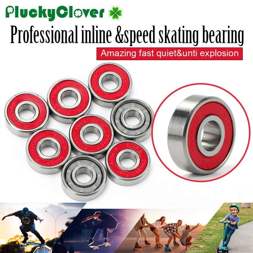 8pcs Skateboard Bearing Ceramic Sealed Ball Bearings ABEC-9 11 High Quantity Set