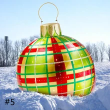 Christmas Balls Gift Party Tool Funny Toy Inflatable Ball Lights Outdoor Christmas PVC Inflatable Decorated Ball Decoration Xmas