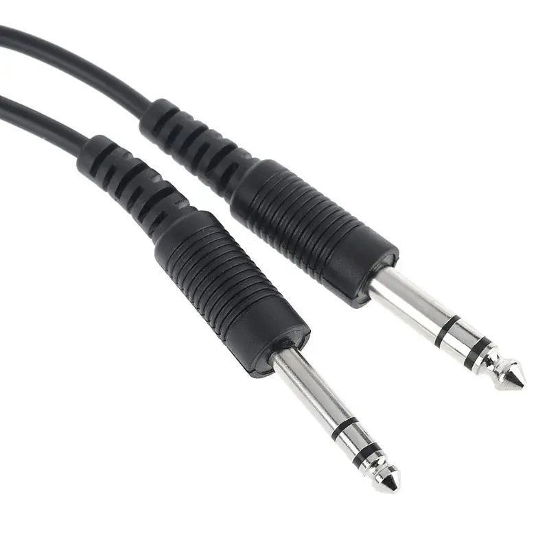 200cm DIY Aviation Headset Dual plug Aircraft Headphones Replacement Cable Durable Mono Audio Cable Line Cord