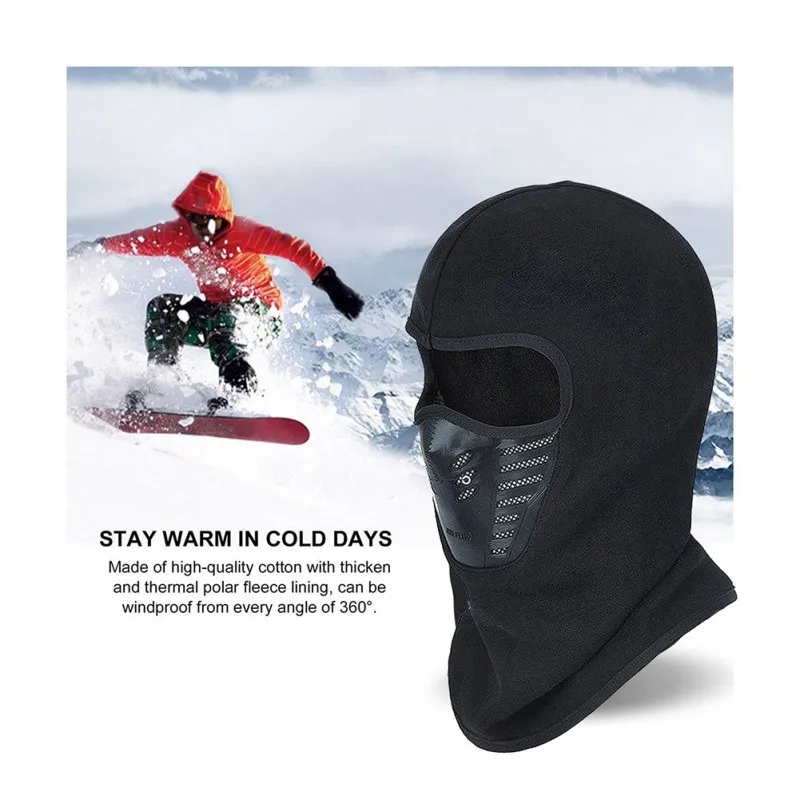 Зимняя теплая маска для лица, для активного отдыха, для велосипеда, альпинизма, катания на лыжах, ветрозащитный угольный фильтр, термальная Флисовая Балаклава, защита для головы
