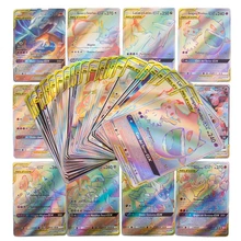 Novo espanhol todo o cartão pokemon apresentando 100 tag equipe gx vmax v treinador espada e escudo batalha carte cartas de negociação crianças brinquedo